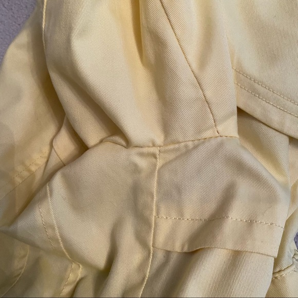 Yellow "Short Trenchcoat" Jacket Style w/ Belt - Picture 4 of 11